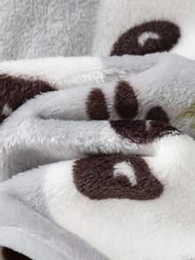 Cozy Pixies Giacca a maniche lunghe con stampa di panda cartoni animati per neonato maschio, versatile e confortevole
