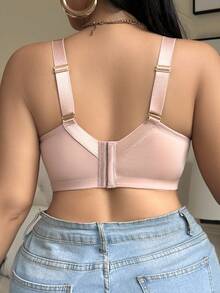 LustreForm 1pc Plus Size Mesh Embroidered Underwire Bra, Lift - Apricot - View 2