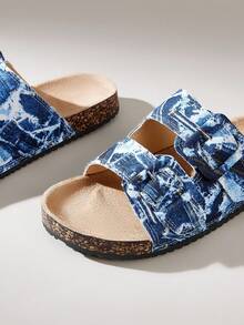 Solecia Giày bệt mũi tròn tua rua đính đinh tán kép cho nữ, thoải mái khi đi chơi, dự tiệc, đi làm, đa năng - Nhiều màu - Xem 5