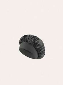 SHEIN 1/2pcs Silk Bonnet For Sleeping, Satin Hair Bonnets, Soft Elastic Band Silk Sleep Cap, Silk Hair Wrap For Curly Hair, Hair Bonnets For Women Sleeping,Silk Hair Wrap,Elastic Wide Band Silk Sleep Cap,Soft And Breathable, Ideal For Overnight Curls Preservation, All-Season Shower Caps, Comfortable For Chemotherapy Patients (Black/Powder)