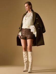 Briarwyn Shorts femme mode couleur unie taille basse, shorts  marron, shorts  femme, shorts marron femme, style Old Money - Tabac - Voir 5