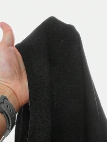 Girlism Áo thun tay dài dáng rộng cổ điển thanh lịch, nhún eo cho bé gái tuổi teen, áo cánh đa năng - màu đen - Xem 5