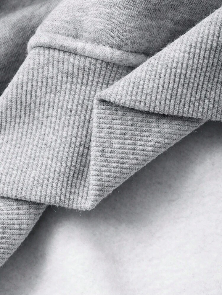 Men's Letter Print Graphic Hoodie And Solid Color Pants Set, Streetwear Style, Autumn