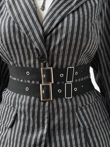 Sunspun Plus Size Women Striped Lapel NeckLong Sleeve Dark Casual Blazer Jacket, Autumn Fall Cloth For Women Winter