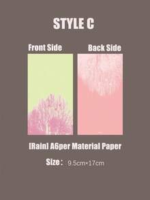 Zazumi 10P Original Design Material Paper; Front And Back Sides Notebook Paper - [Front And Back Sides] [Rain] [Weekly Planner] Series Inner Pages - Multicolor - View 4