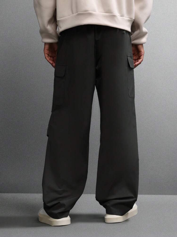 Loose Fit Ripstop Cargo Pants With Utility Pockets