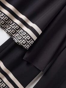 Rusticease 女式休闲几何印花衬衫和裤子两件套 - 彩色 - 查看 5