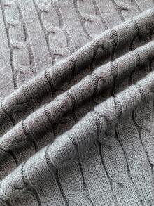 Franclia Fashionable Blogger-Inspired 2 In 1 Patchwork Knit Cardigan Sweater Cable Knit Cardigan Button Up Cardigan Collared Cardigan