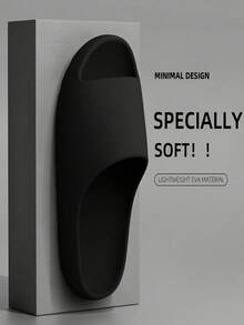 SHEIN 男女通用软拖鞋 - 舒适的室内/室外人字拖，情侣拖鞋，防滑纹理鞋底，可调节踝带，足弓支撑，米色和棕色，非常适合休闲穿着，可调节舒适拖鞋 | 露趾 | EVA 材质，家居拖鞋 - 彩色 - 查看 6