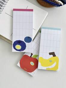 Zazumi 10p Kertas Bahan Desain Asli, [Guoran (Seperti yang Diharapkan)] Seri Bantalan Catatan Tempel Ukuran Panjang Asli - Kolase Buku Catatan Bertema Apel dengan Desain yang Inovatif - MultiWarna - View 3