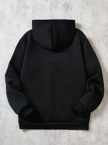 1 hanorac cu grafică de Crăciun cu Moș Crăciun pentru băieți adolescenți, potrivit pentru petrecerea de Crăciun în toamnă/iarna - Negru - Vizualizare 2