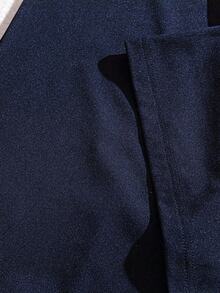 Franclia Bộ jumpsuit thanh lịch, duyên dáng với chi tiết bèo nhún và khóa kéo trang trí, màu đen tôn dáng. - Màu xanh hải quân - Xem 4