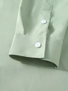 Manfinity Mode Camicia casual da uomo a maniche lunghe, tinta unita, per l'autunno