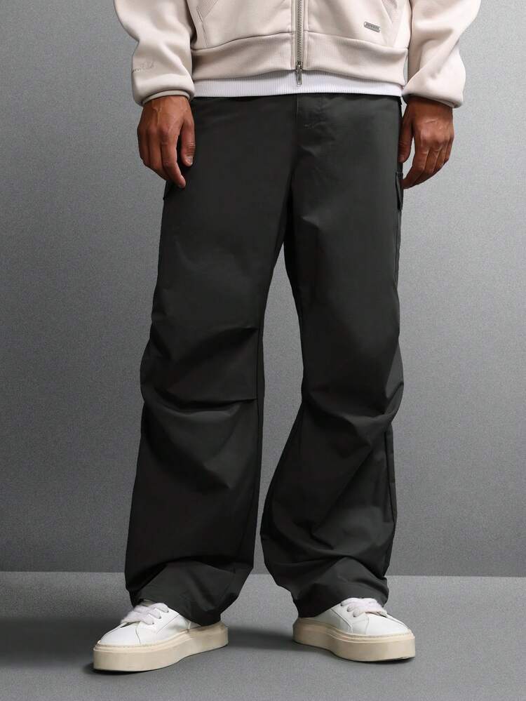 Loose Fit Ripstop Cargo Pants With Utility Pockets