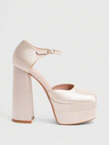 Cuccoo CUCCOO LuxiPop Tacones altos de plataforma de cuero patentado brillante para mujer, stilettos elegantes para Halloween, Navidad, Año Nuevo, citas, otoño y ropa de fiesta sexy