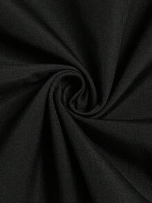 EMERY ROSE Women's Minimalist Elegant Metal Zipper Lace-Up Slim Fit Trench Coat Winter Fall Autumn - Black - View 5