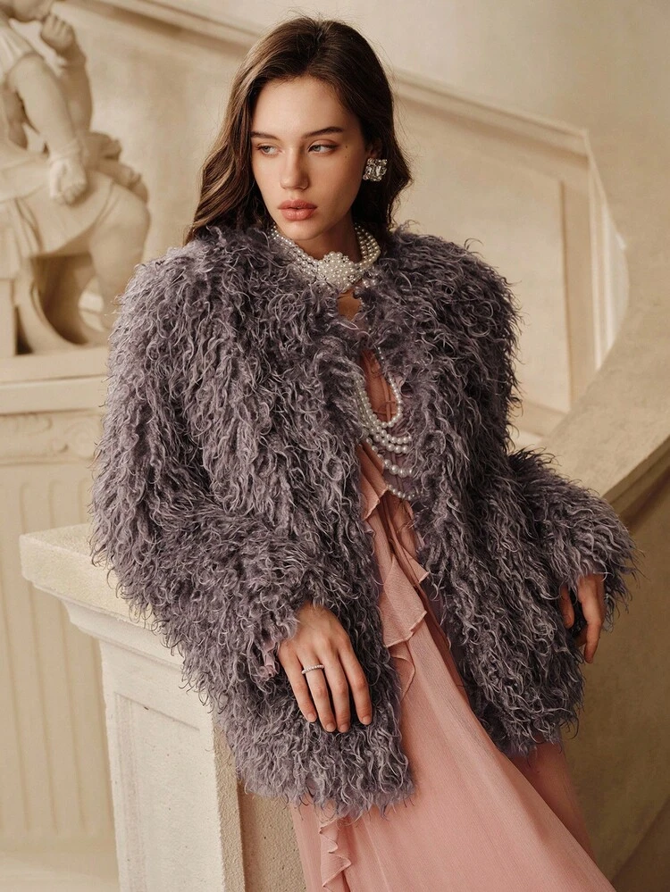 Chaqueta de mujer de piel sintética de moda, otoño/invierno