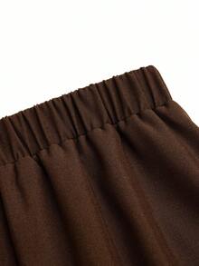 Velvienne Falda minimalista casual de unicolor talla grande