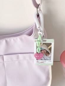 Zazumi 韩式透明钥匙扣袋套装，用于身份证装饰、保护、存储、K-Pop 照片卡悬挂配件 - 彩色 - 查看 3