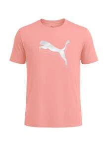 Puma ESS Metallic Girls Tee - Pink - View 1
