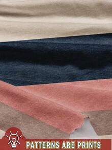 SHEIN LUNE Casual Striped Pattern Round Neck Short Sleeve Women's Summer Dress Chic Dress - Multicolor - View 3