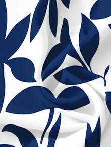 EMERY ROSE Women's Casual Floral Print Shirt, Suitable For Summer V Neck Blouses For Women Women Casual Tops Blue And White Top  Fall Tops Fall Clothes For Women Business Casual Woman