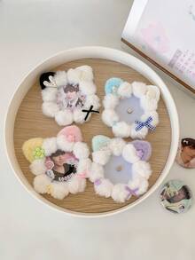 Zazumi Soporte decorativo para exhibir alfileres de esmalte, inspirado en anime, con diseño de oreja de gato de dibujos animados de 58 mm, para fans de K-pop y anime - Multicolor - Ver 4