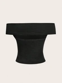 SHEIN EZwear 3-In-1 Women Casual Sexy Bodycon Top Set, Versatile For Daily Wear,Black Tops