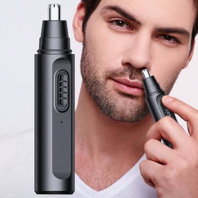 Teckwe 电动鼻毛修剪器，USB 充电式鼻毛和耳毛修剪器，男女通用鼻毛剃须刀，无痛眉毛和面部脱毛器