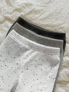 Vintaside Kids 3pcs/Pack Baby Boys' Polka Dot Print Cotton Casual Pants, Comfortable For Outdoor & Indoor Wear, Suitable For Spring, Autumn & Winter Fall - Multicolor - View 4