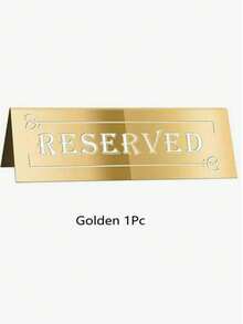 1pc/2Pcs/5Pcs/12Pcs/26Pcs Reserved Table Signs, Acrylic Guest Reservation Table Tents Sign, Waterproof Gold Double-Sided Reserved Seat Signs, Reserve Signs For Wedding Birthday Party Restaurants Meeting Best Gifts,Wedding Decor,Home Decor ,Room Decor Party Favors Bride Graduation Birthday Decorations Party Decorations Bachelorette Back To School Christmas Decorations Living Room Decor Halloween Decor