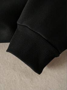 INAWLY 女士常规圆领运动衫，花束图案，全新秋季系列 - 黑色 - 查看 4