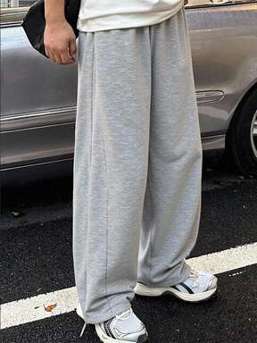 1pc Teen Casual Sports Design Elastic Waist Sweatpants, Suitable For Daily Commute, Spring & Autumn Chic Outfits For Autumn/Winter Fall