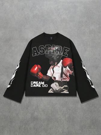 Street Life T-shirt court surdimensionné imprimé pour hommes