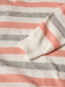 EMERY ROSE Plus Size Casual Colorblock Striped Pullover Sweater, Autumn/Winter Jumpers For Women Plus Size Plus Size Sweater For Women Plus Size Striped Sweater, Autumn/Winter,2025 New