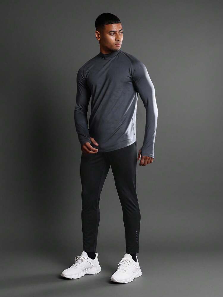 反射ディテール付きフルレングスコンプレッションレギンス