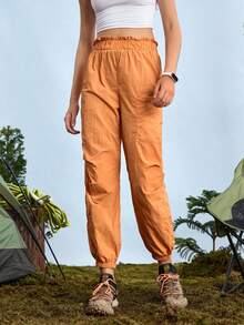 In My Nature Nature Hike 橙色女式松紧腰徒步裤 - 橘色 - 查看 3