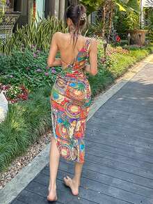 DAZY 女士花卉印花三件套泳衣套装 - 彩色 - 查看 7