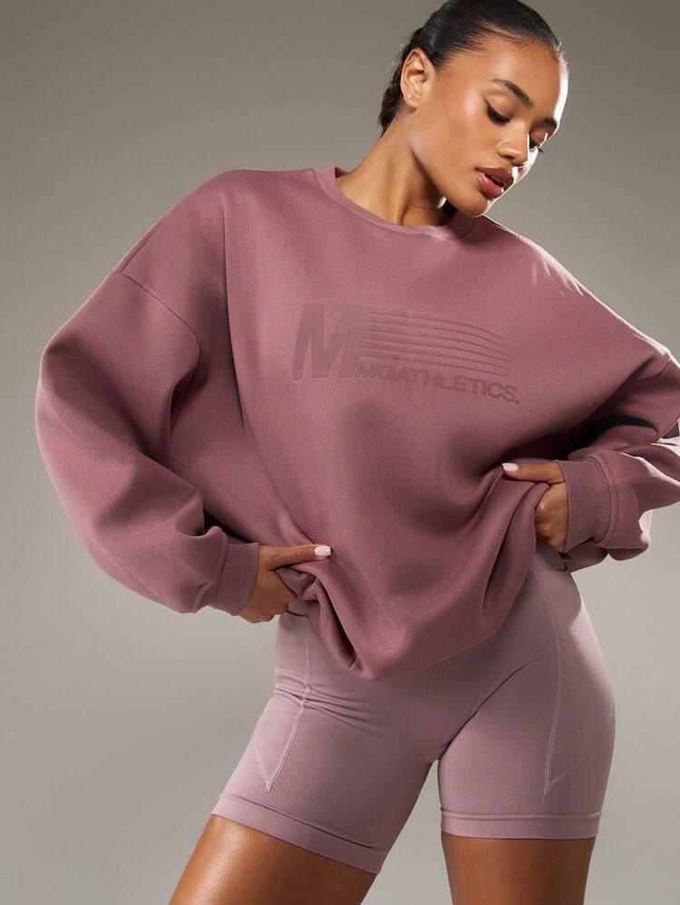 MISSGUIDED Felpa girocollo con vestibilità morbida e comoda, con design logo goffrato per un look casual