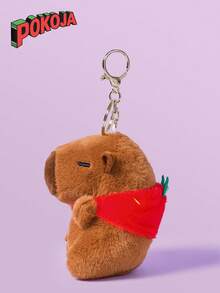 Capybara Plush Keychain Toy Realistic Cute Capybara Stuffed Animals Toy Capybara Pendant For Backpack Handbag Birthday Gift,Stuffed Toy,Pink Capybara,Capybaras - Multicolor - View 6