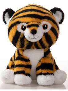 Cute Shape Leopard Tiger And Lion Shaped Plush Toys With Sable Fur Material Super Soft Short Plush Material Handmade Dolls Fiber Filled Animals Chet Dolls The Perfect Gift For Parents - Multicolor - View 2