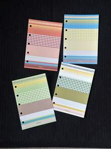 Joivida 20p Original Design Notebook Loose-Leaf Paper [Grid Inner Pages] - M5 Binder Punched Inner Pages, Colorful Notebook Refills - M5 inner sheet - View 5