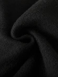 SHEIN 2pcs Baby Girl Outfit, Fashionable & Cute Leopard Bow & Cherry Print Hooded Fleece Sweatshirt And Cherry Print Fleece Pants Set, Suitable For Outings In Autumn/Winter Fall - Black - View 5