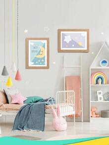SHEIN 1 Stück A4 Größe Kunstrahmen, hölzerner Wandbild-Rahmen mit magnetischer Klapptür zum Ausstellen und Aufbewahren von Kunstwerken, Zeichnungen, Urkunden und Diplomen, modernes Wohndekoration Geschenk für Geburtstag und Abschluss - Braun - Übersicht 4