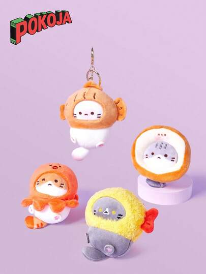 毛绒猫屋钥匙扣，可爱娃娃吊坠包饰钥匙扣配件，毛绒钥匙扣，钥匙扣毛绒，毛绒