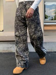 DAZY Herren Mehrfarbige Camouflage Lässig Jeans, Straßenmode, Herbst