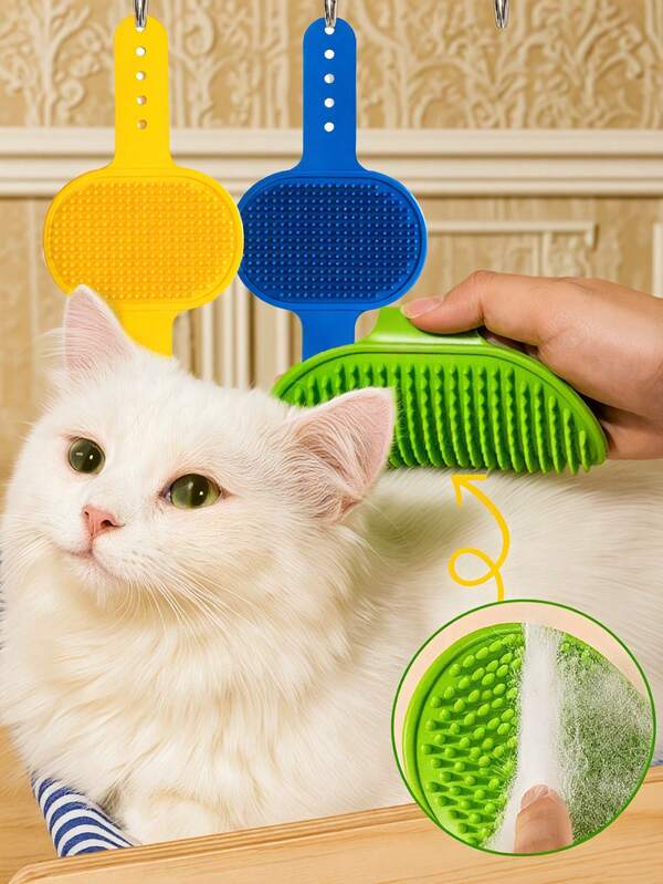 1 Peça/2 Peças Escova de Banho para Animais de Estimação, Escova de Massagem para Gatos, Luvas de Banho para Cachorros, Pente de Borracha de Silicone para Limpeza de Banho com Ajuste para Cães e Gatos de Pelo Longo e Curto