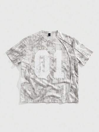 Street Life Herren T-Shirt im Used-Look, Rundhalsausschnitt, kurzärmelig, lässig, locker, Sommer
