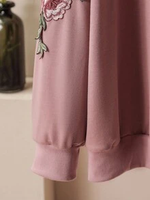 Lacomfia Bluza z okrągłym dekoltem, luźna, w jednolitym kolorze, z okrągłym dekoltem, z łatką na rękawach, wiosenna, jesienna, w dużym rozmiarze, na jesień i zimę