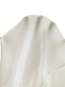 Franclia 休闲百搭纯色短款衬衫女衬衫宽松衬衫女短款衬衫短款纽扣衬衫 - 米色 - 查看 6
